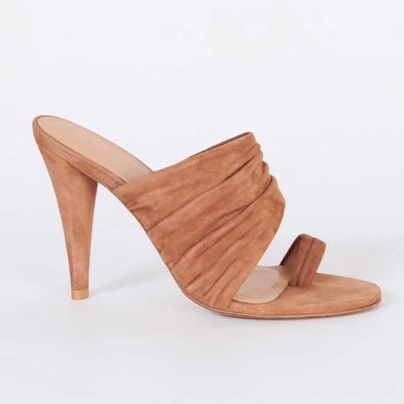 NIB Veronica Beard Orla Scrunched Suede Sandal - Picture 4 of 14